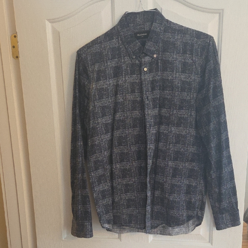 Matinique Lab Black and Gray Plaid Shirt Jacket